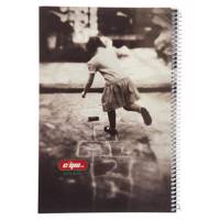 دفتر 100 برگ کلیپس طرح لی لی جلد شومیز Clips 100 Sheets Ring Cover Hopscotch Design Notebook