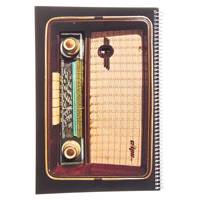 دفتر 80 برگ کلیپس طرح رادیو جلد شومیز Clips 80 Sheets Radio Design Ring Cover Notebook