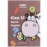 دفتر زبان 80 برگ کلیپس طرح می توانی انگلیسی صحبت کنی جلد شومیز Clips 80 Sheets Traditional Can You Speak English Design Soft Cover English Notebook