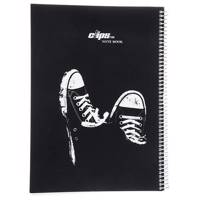 دفتر 100 برگ کلیپس جلد شومیز طرح آل استار Clips 100 Sheets Ring Cover All Star Design Notebook