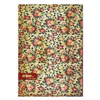 دفتر مشق کلیپس طرح گل زمینه کرم 100 برگ Clips Cream Background Flower Design 100 Sheets Homework Notebook