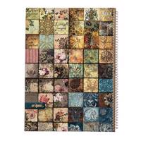 دفتر مشق کلیپس طرح کلاژ گل Clips Collage of Flowers Design Homework Notebook