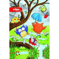 دفتر مشق کلیپس طرح جغد Clips Owl Design Homework Notebook