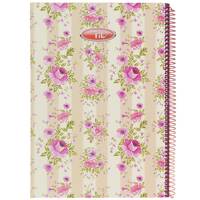 دفتر مشق کلیپس طرح گل رز 100 برگ Clips Rose Design 100 Sheets Homework Notebook