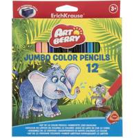 مداد رنگی 12 رنگ اریک کراوزه مدل Jumbo ErichKrause Jumbo 12 Color Pencil