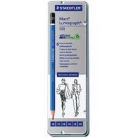 مداد طراحی استدلر مدل Mars Lumograph 100 - بسته 6 عددی Staedtler Mars Lumograph 100 Sketching Pencil - Pack of 6