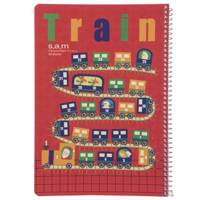 دفتر شطرنجی سم طرح قطار Sam Train Checkered Notebook