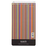 دفتر یادداشت سم طرح راه‌راه رنگارنگ Sam Colorful Stripes Design Notebook Spiral Bound