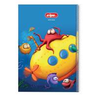دفتر نقاشی 50 برگ کلیپس طرح دریایی جلد شومیز Clips 50 Sheets Marine Design Soft Cover Drawing Notebook