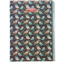 دفتر مشق کلیپس طرح پرنده 100 برگ Clips Bird Design 100 Sheets Homework Notebook
