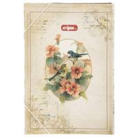 کلاسور کش دار کلیپس طرح گل و مرغ سایز A4 Clips Flower and Bird Folder Size A4