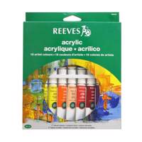 رنگ اکریلیک 18 رنگ ریوز حجم 10 میلی لیتر Reeves 18 Color Acrylique 10ml