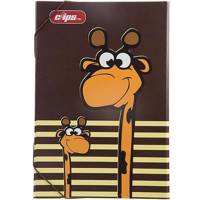 پوشه کش دار کلیپس طرح زرافه Clips Rubber Giraffe Design Folder