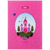 دفتر 50 برگ کلیپس طرح قصر جلد شومیز Clips 50 Sheets Soft Cover Castle Design Notebook