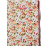 دفتر مشق کلیپس طرح گل رز 100 برگ Clips Rose Flower Design 100 Sheets Homework Notebook