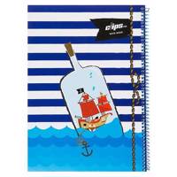 دفتر 80 برگ کلیپس طرح بطری جلد شومیز Clips 80 Sheets Bottle Design Soft Cover Notebook
