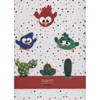 دفتر مشق سم طرح پرندگان خشمگین Sam Angry Birds Homework Notebook