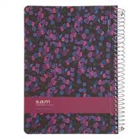 دفتر مشق سم طرح گل‌ های ریز Sam Tiny Flowers Design Homework Notebook