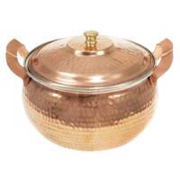 قابلمه مسی زنجان طرح شکمی کد 3902 قطر 21 سانتی متر
