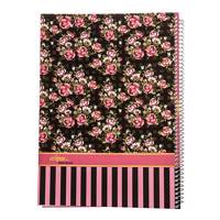 دفتر مشق کلیپس طرح گل رز زمینه مشکی Clips Black Background Rose Design Homework Notebook