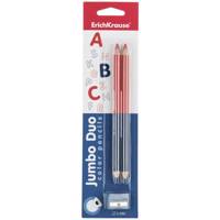 مداد رنگی اریک کراوزه مدل Jumbo Duo بسته 2 عددی ErichKrause Jumbo Duo Color Pencil Pack of 2