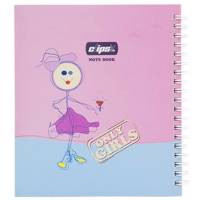دفتر یادداشت 100 برگ کلیپس مدل فقط دختران Clips 100 Sheets Only Girls Design Hard Cover