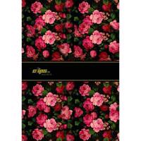دفتر مشق کلیپس طرح گل رز زمینه مشکی Clips Black Background Rose Flower Design Homework Notebook