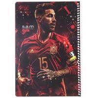 دفتر مشق سم طرح فوتبالی 8 Sam Football 8 Homework Notebook